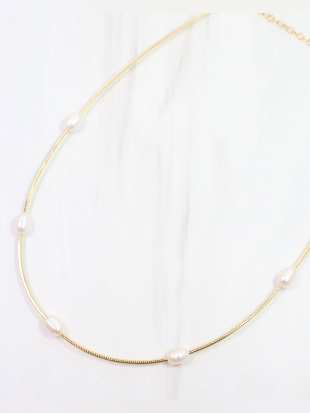 Caroline Hill Erin Pearl Gold Necklace